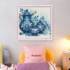 Blue And White Porcelain Teapot-11CT Stamped Cross Stitch 40*40cm/15.75*15.75in