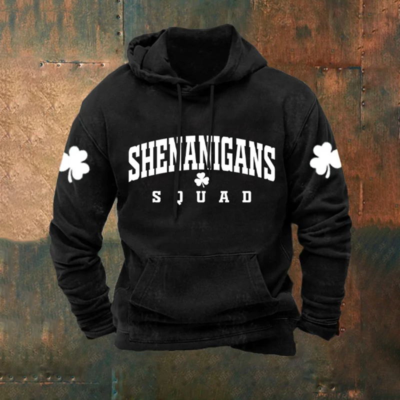 Comstylish Men'S St. Patrick'S Day Shenanigans Squad Printed Hoodie