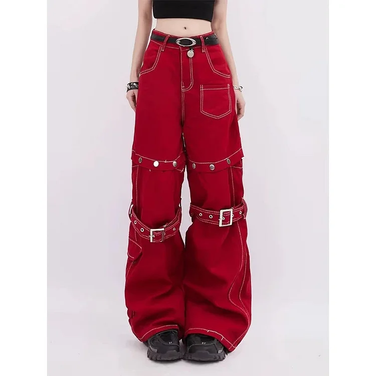 Grunge Baggy Straight Pants