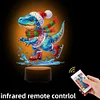 Acryl Weihnachten Dinosaurier doppelseitig - 5d DIY Bastellampe