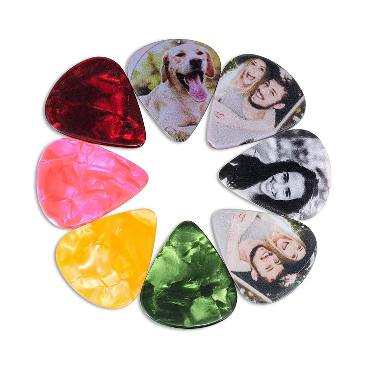 0.75 mm Personalized Photo Guitar Picks 2pcs Custom Guitar Picks