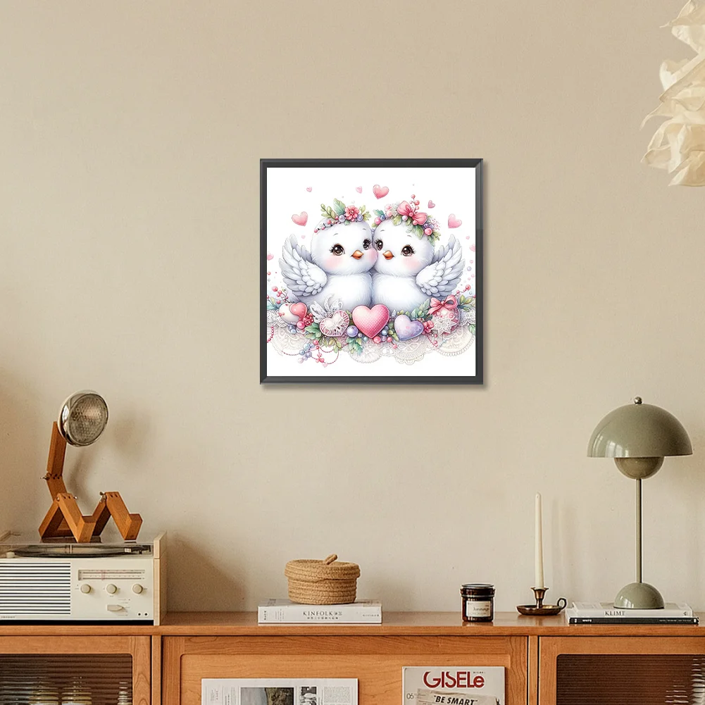 Diamond Painting - Full Round Drill - Cute Pigeon(Canvas|30*30cm)