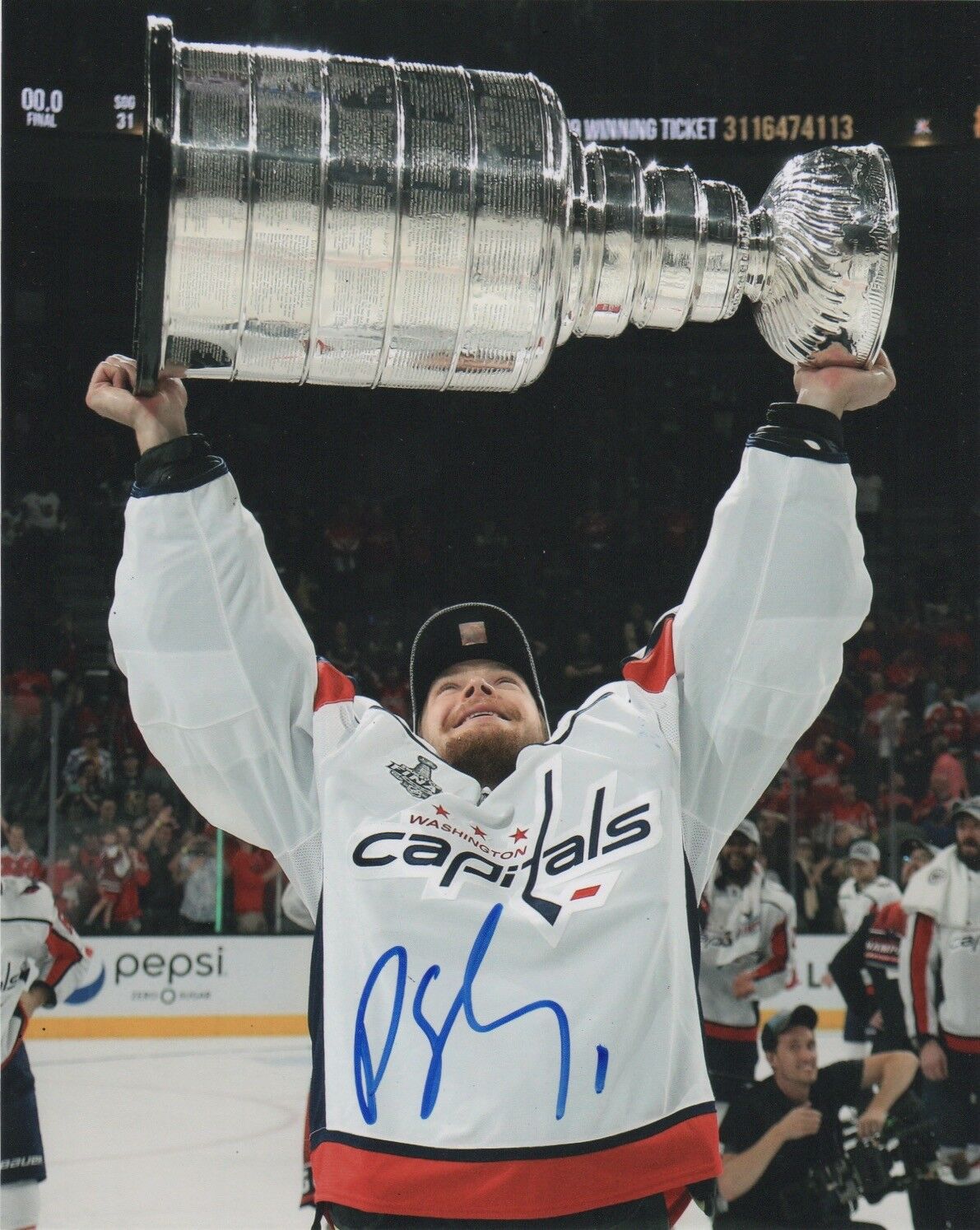 Washington Capitals Pheonix Copley Signed Autographed 8x10 NHL Photo Poster painting COA AA