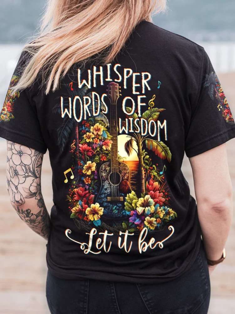 Whisper Words Of Wisdom Tropical Guitar All Over Print T Shirt