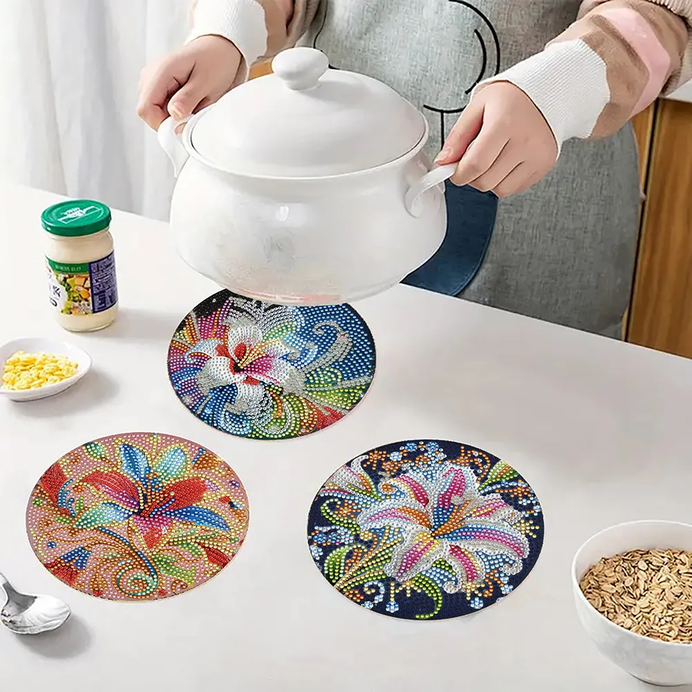 DIY Diamond Dot Kits Lily Diamond Painting Placemats Projects for Beginners
