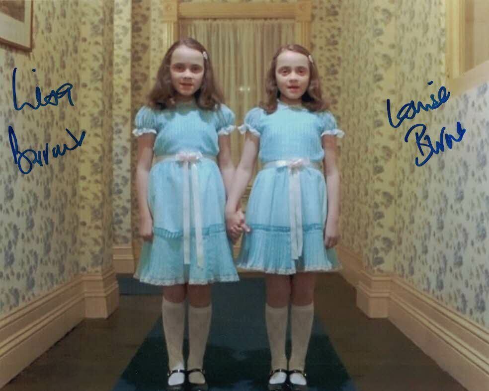 LISA & LOUISE BURNS - The Grady Twins from The Shining hand signed 10 x 8 Photo Poster painting