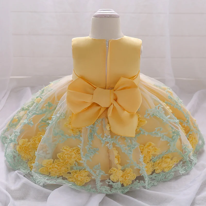 Uveng Summer Baby Girl Dress Princess Party Frock Christening For Baby Girl Clothes 1 Year Birthday Party Wedding Dress 3 6 Month