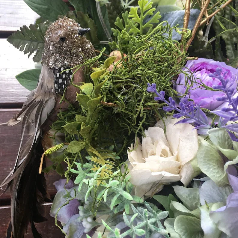 2022 New Easter Decoration - 28in. Easter Bunny Floral Wreath