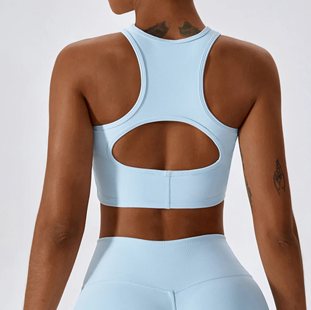 High strength fitness hollow-out yoga vest bra