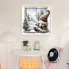 Gnome By The Window In Winter - 14CT Stamped Cross Stitch - 40*40cm