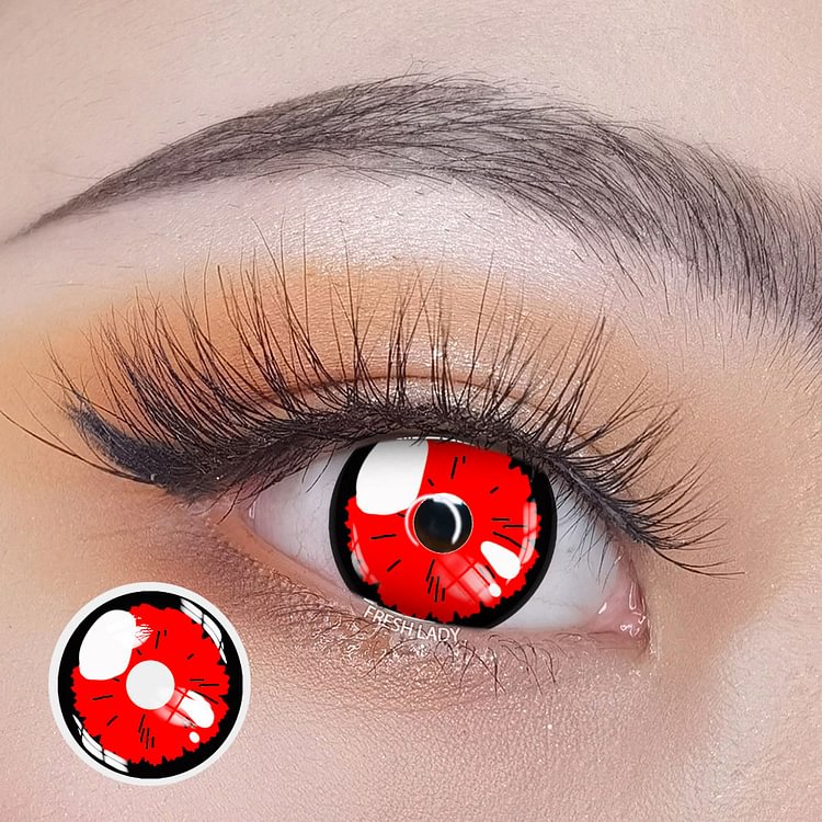 Freshlady Black Lobelia Red Crazy Contact Lenses