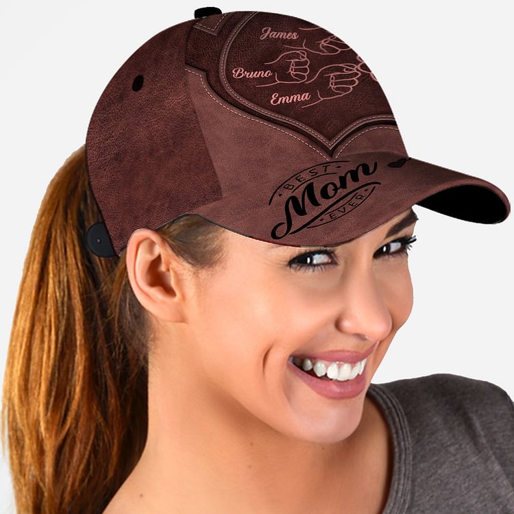 Fist Bump Dad Heart Any Title Personalized Father Classic Cap For Dad