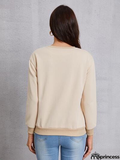 BE MINE WINE Round Neck Long Sleeve Sweatshirt