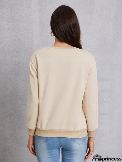 BE MINE WINE Round Neck Long Sleeve Sweatshirt