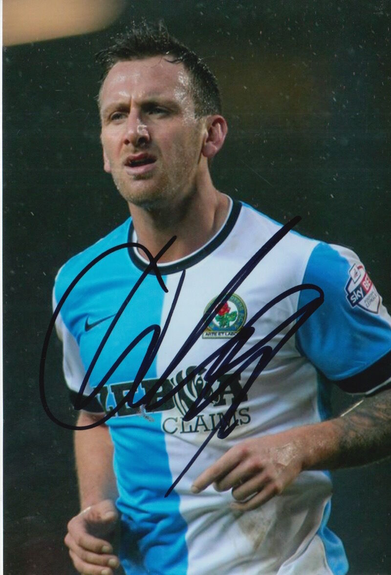 BLACKBURN ROVERS HAND SIGNED CHRIS BROWN 6X4 Photo Poster painting 1.