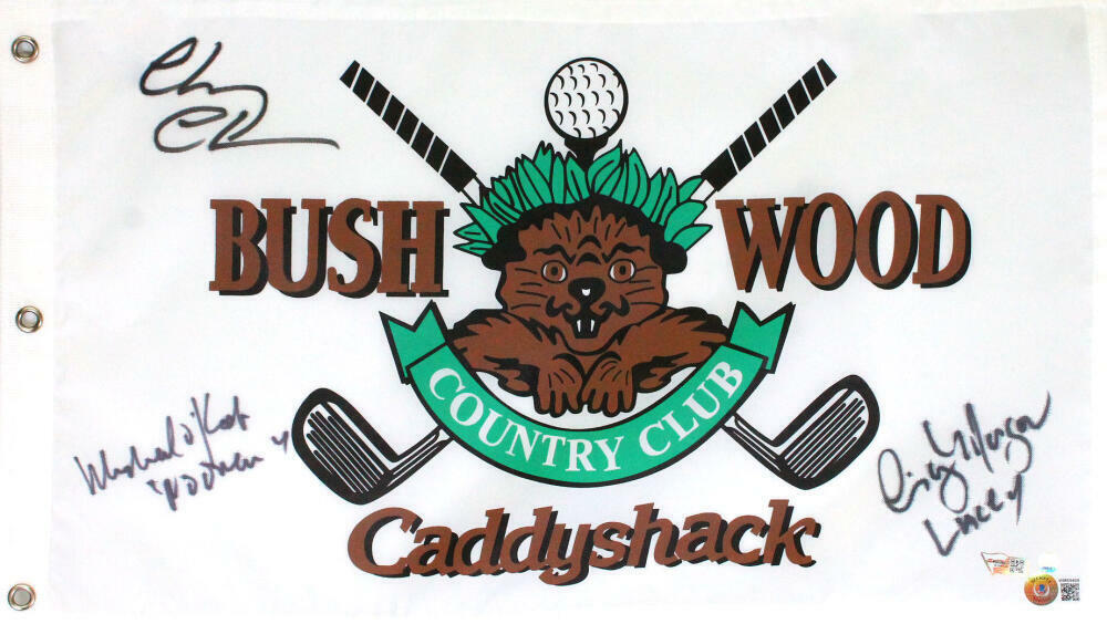 Chase/Morgan/O' Keefe Bushwood Country Club Flag (Caddyshack)-Fanatics/BAW Holo