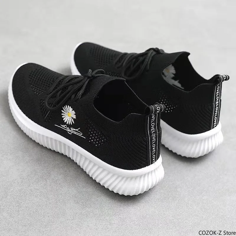 Summer Women Shoes Mesh Light Breathable Women Sneakers Flats Casual Female Trainers Walking Shoes Zapatillas Mujer White Shoes