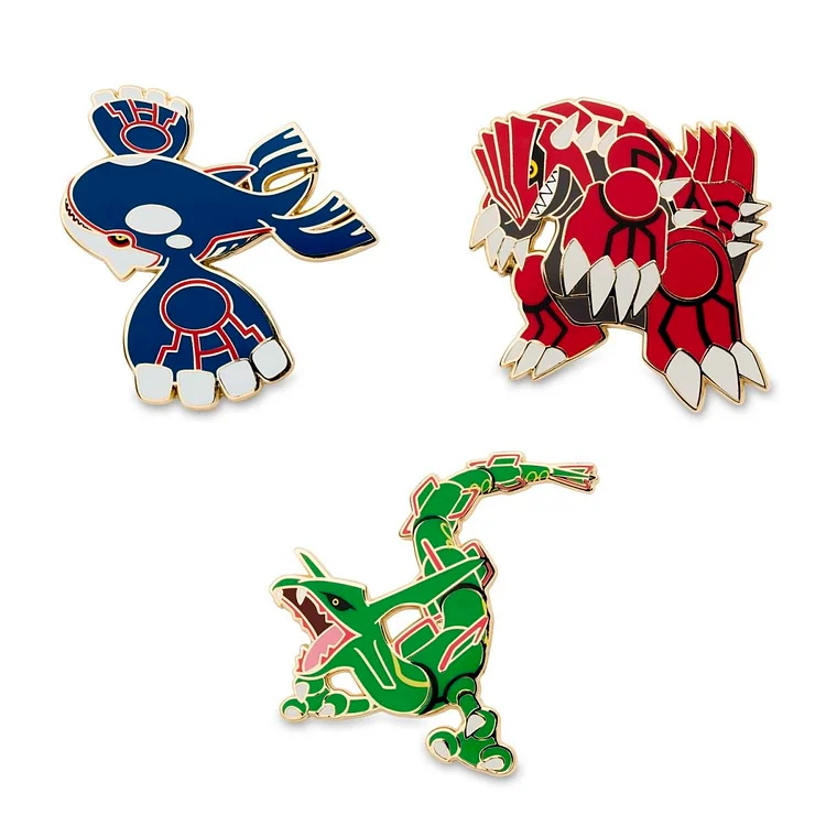 Kyogre, Groudon & Rayquaza Pokémon Pins (3-Pack)