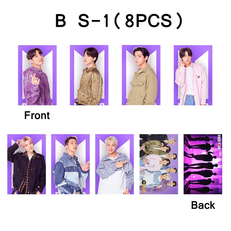 BTS X Free Fire Photo Polaroird Card