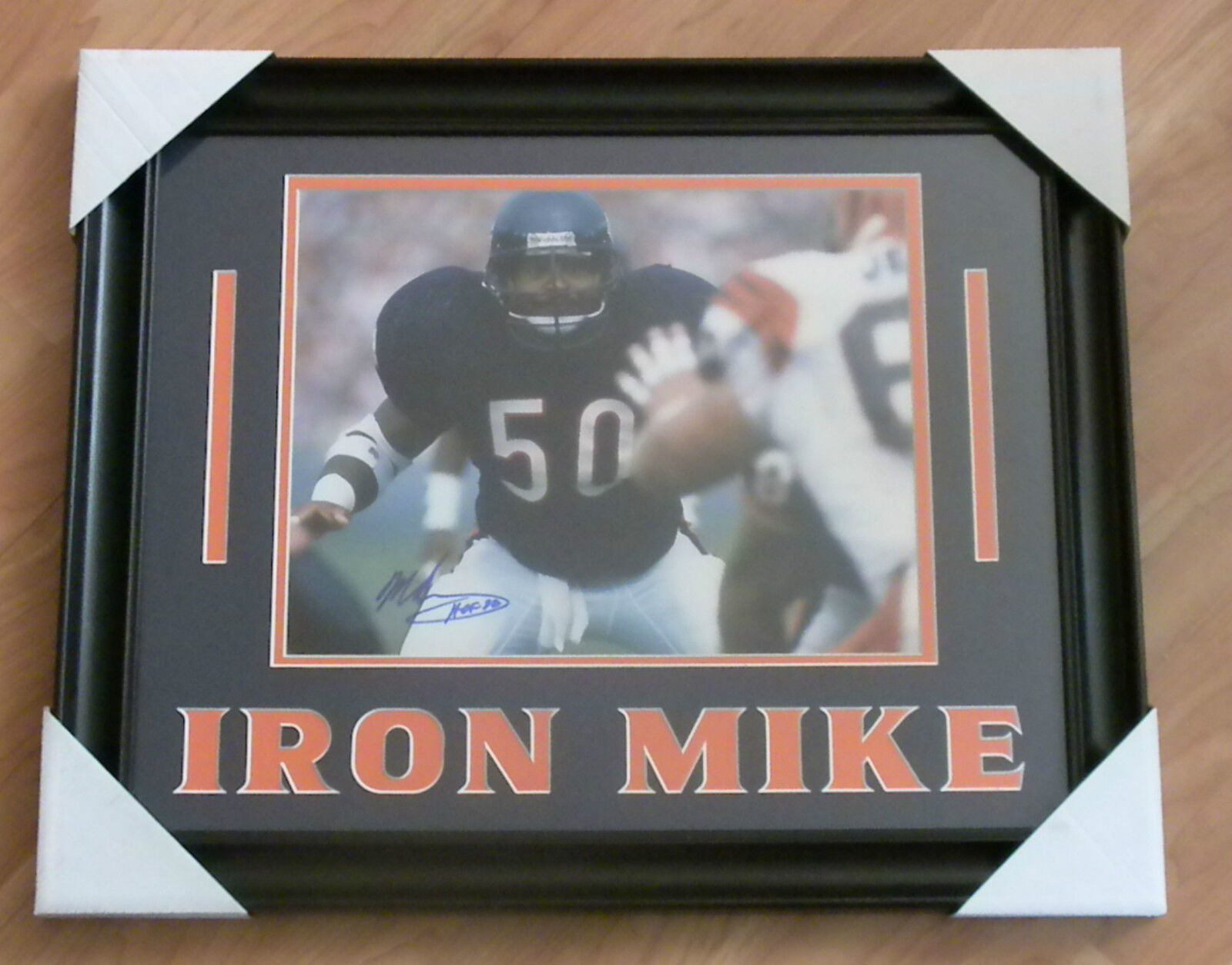 MIKE SINGLETARY CHICAGO BEARS HOF 98 SIGNED 11X14 MATTED 16X20 & FRAMED *COA