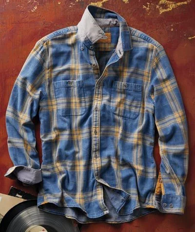 Men's Plaid Casual Versatile Long Sleeve Shirt