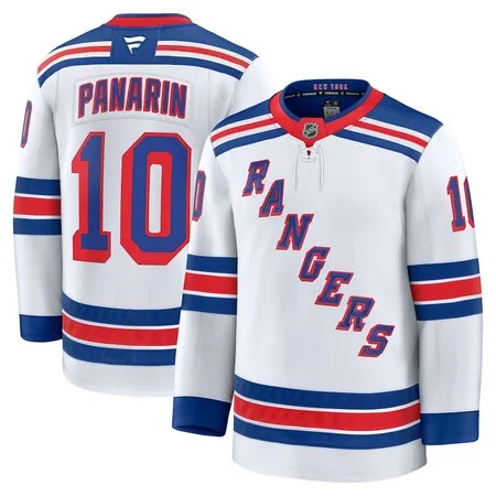 Men's New York Rangers #10 Artemi Panarin  White Away Premium Jersey