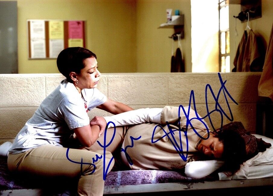 Orange Is The New Black Signed Photo Poster painting by SELENIS LEYVA & DASCHA POLANCO