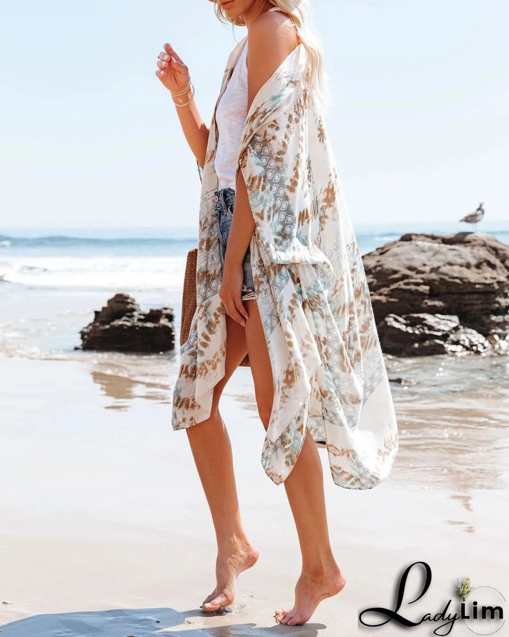 Fashion Floral Printed Sexy Beach Cover Up