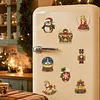 10PCS DIY Pearl Diamond Painting Christmas Fridge Magnets, Sparkling Rhinestone Refrigerator Magnet Craft Kit for Home Decor & Gifts