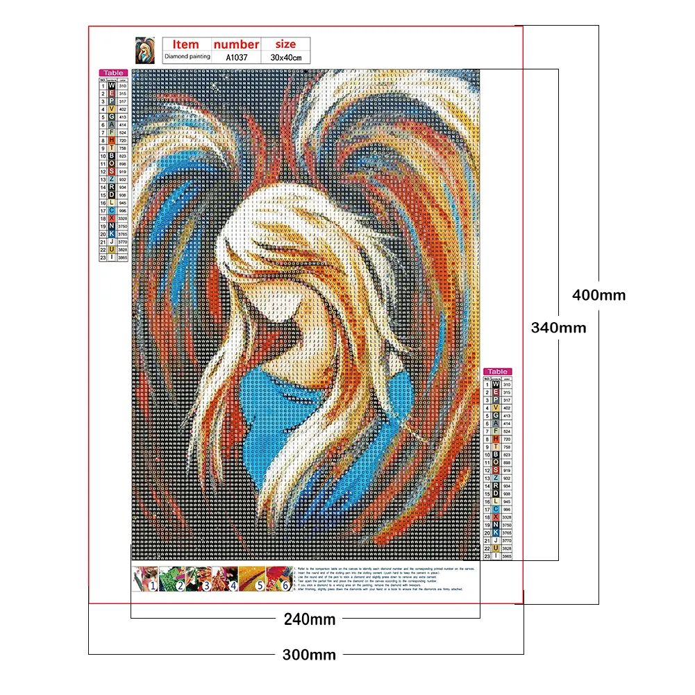 Full Round Diamond Painting 30*40cm - Angel