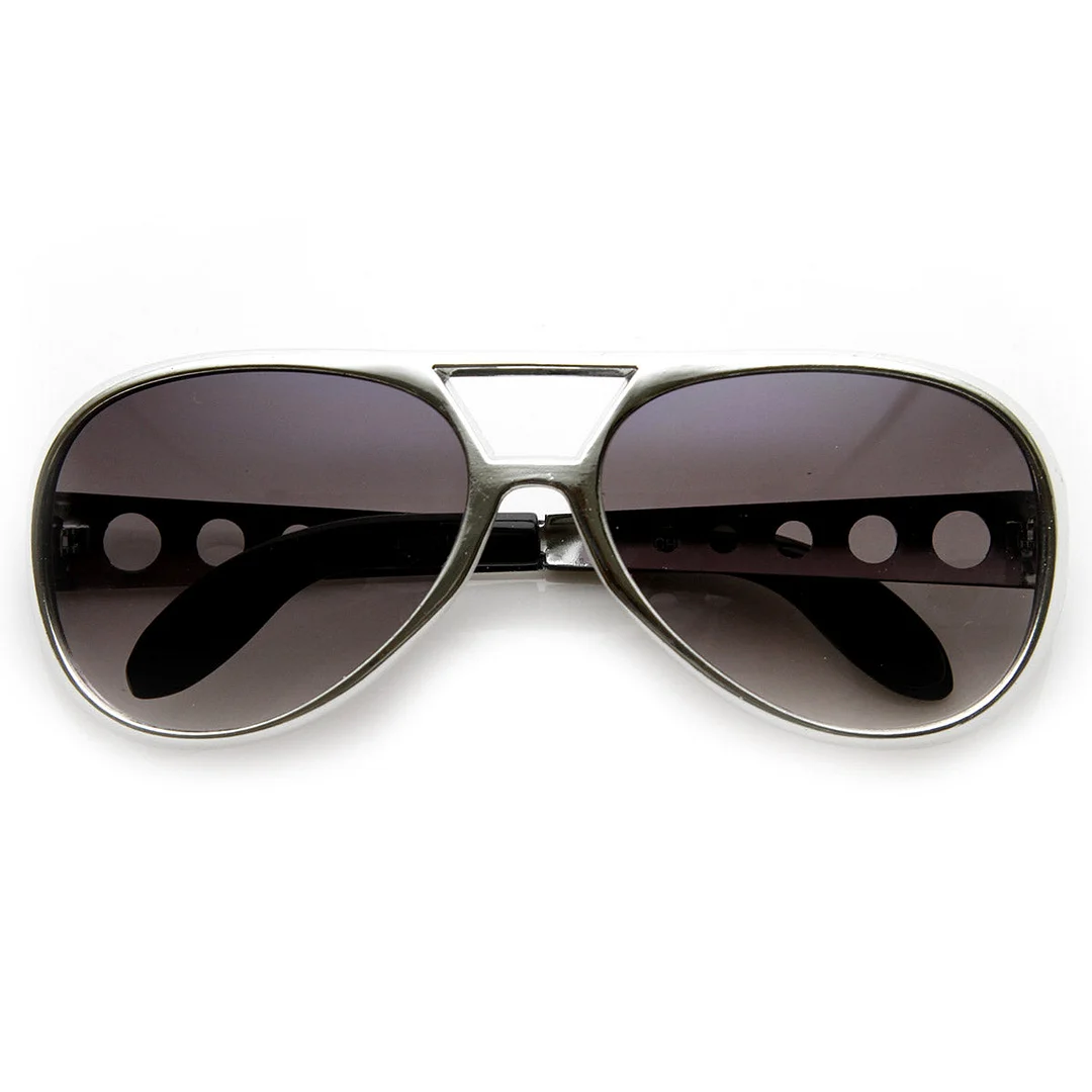 Large Elvis King of Rock Rock & Roll TCB Aviator glasses