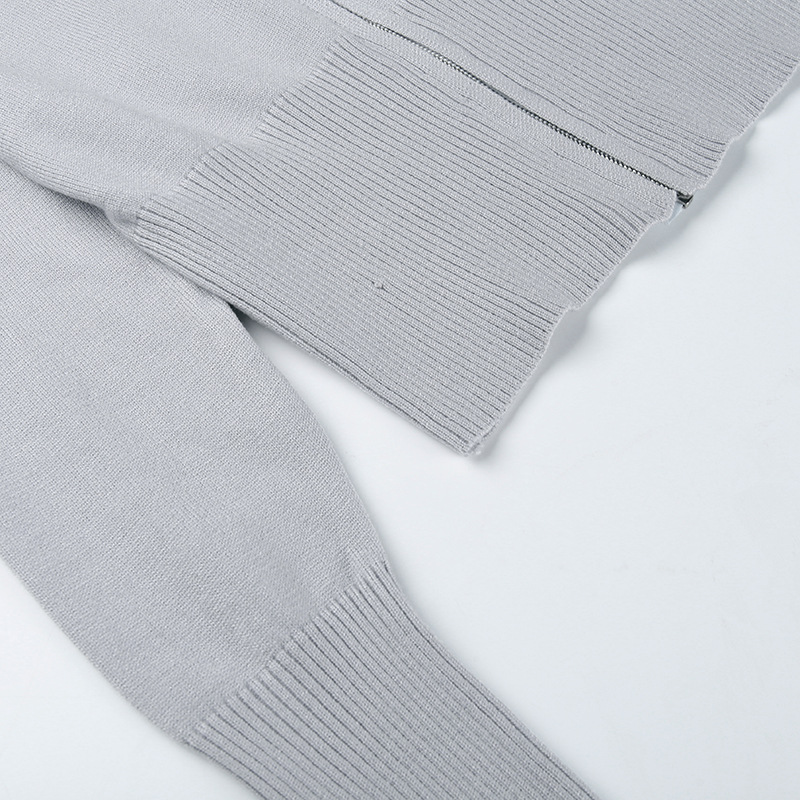 Ootddress Knit Hoodie And Pants Sets Women Outfits Low Waist Knitted Cropped Top Sweat Leggings Women Two Piece Set Tracksuit New