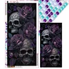 Dunkler Totenkopf – Diamantgemälde mit rundem Bohrer – 40 x 80 cm (große Größe)