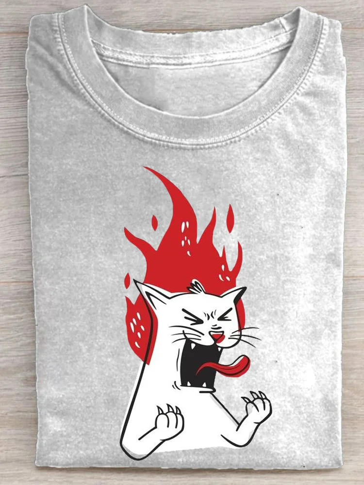 Eagerlys  Cat T-shirt Eagerlys