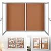 [US Local Warehouse] Enclosed Bulletin Board with Locking Door Outdoor Bulletin Board Aluminum Frame Wall Display Case Weatherproof for  Office Commercial Hospital Etc