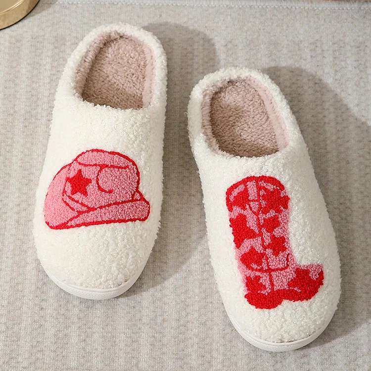Winter Home Cowboy Style Print Slippers(🎄Christmas Sale🎄)