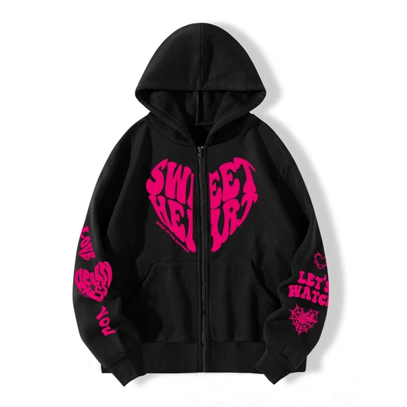 Sweet Heart Invest In Your Happiness Zip Up Hoodie