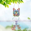 (US Local)DIY Diamond Painting Double Sided 3D Wind Chime Pendant Hanging Kit