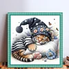 Sleeping Tiger Cub-11CT Stamped Cross Stitch 40*40cm/15.75*15.75in