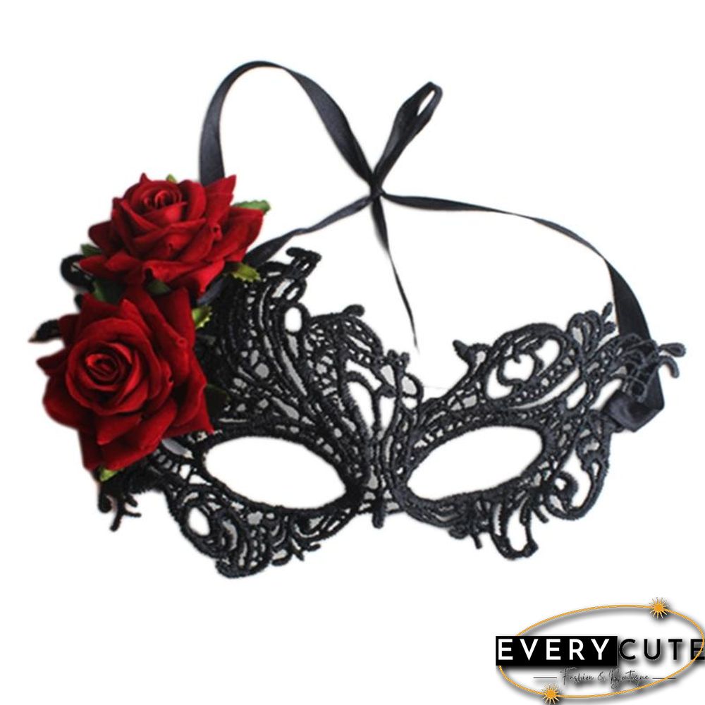 Masquerade Half Face Mask For Women Lace Eye Mask For Halloween Cosplay Party
