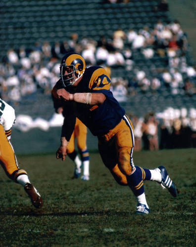 MERLIN OLSEN LOS ANGELES RAMS VINTAGE ACTION 8x10