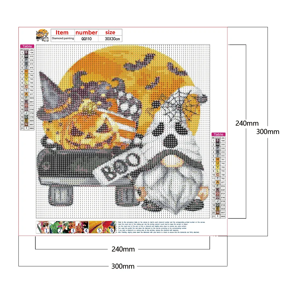 Halloween Pumpkin Cargoblin Diamond Painting Kits Full Round Drill Home Decor