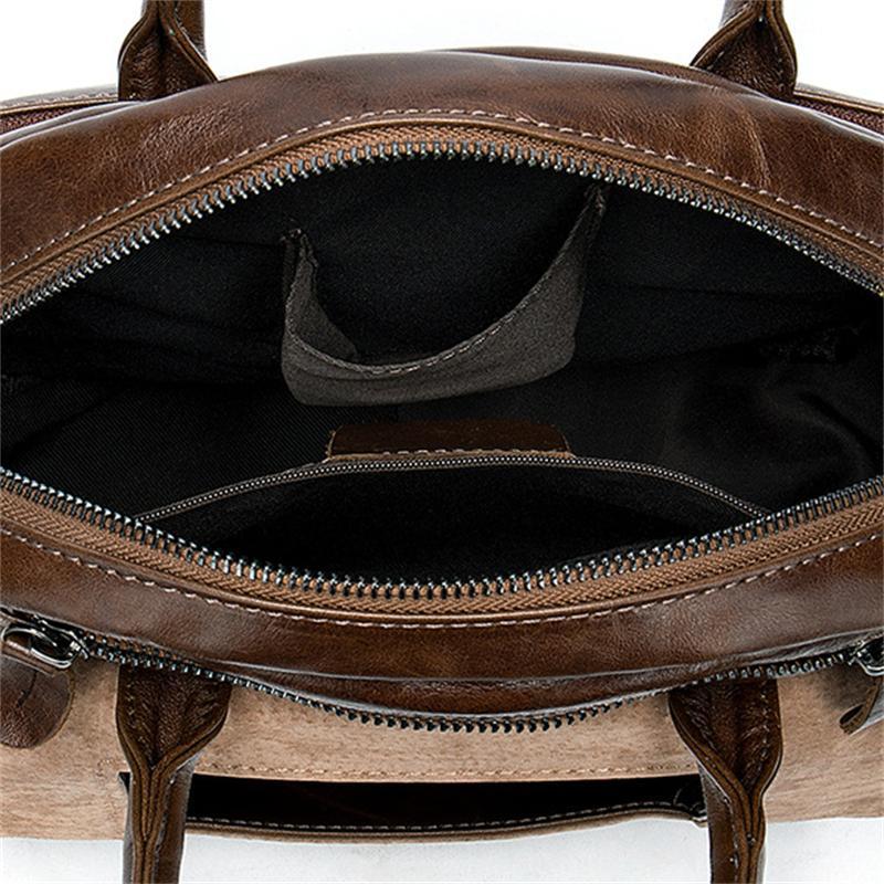 Men's Leather Backpack Retro Multifunctional Handbag
