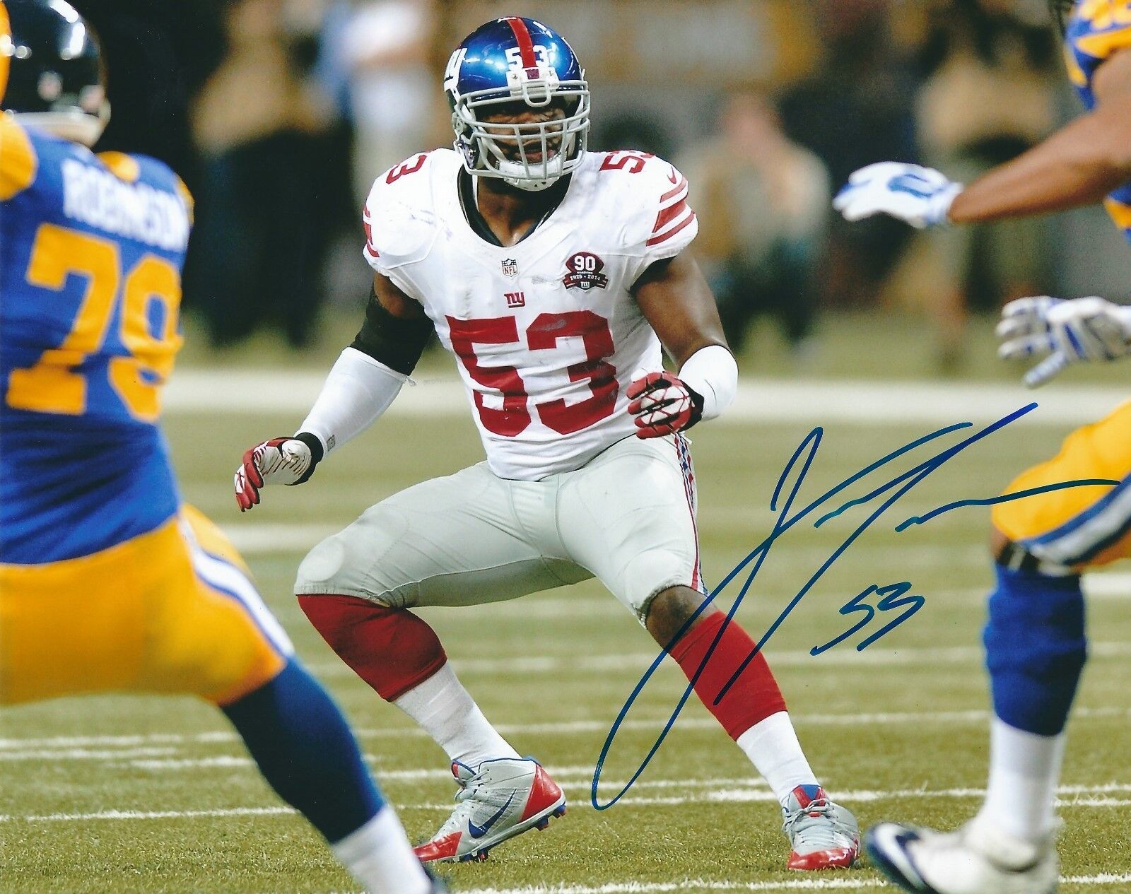 AUTOGRAPHED JASPER BRINKLEY New York Giants 8X10 Photo Poster painting w/ COA