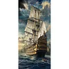 Diamond Painting-DIY Full Round Drill Sea Sailboat (80X40cm)