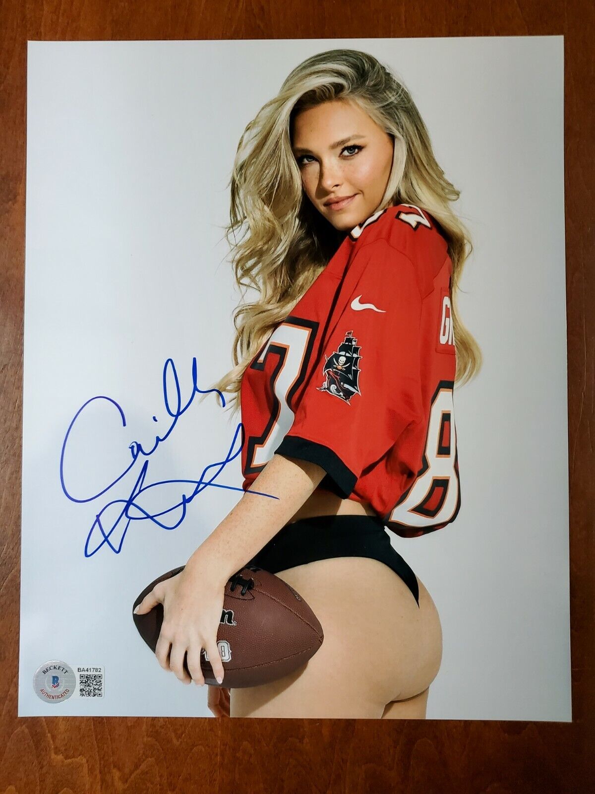 Camille Kostek Signed Beckett Certified 8x10 Photo Poster painting Sexy Gronk