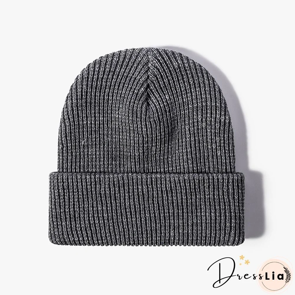 Basic Knitted Cold Hat For Autumn And Winter
