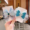 Snowflake Princess Gauze Bowknot Hair Pins for Girls