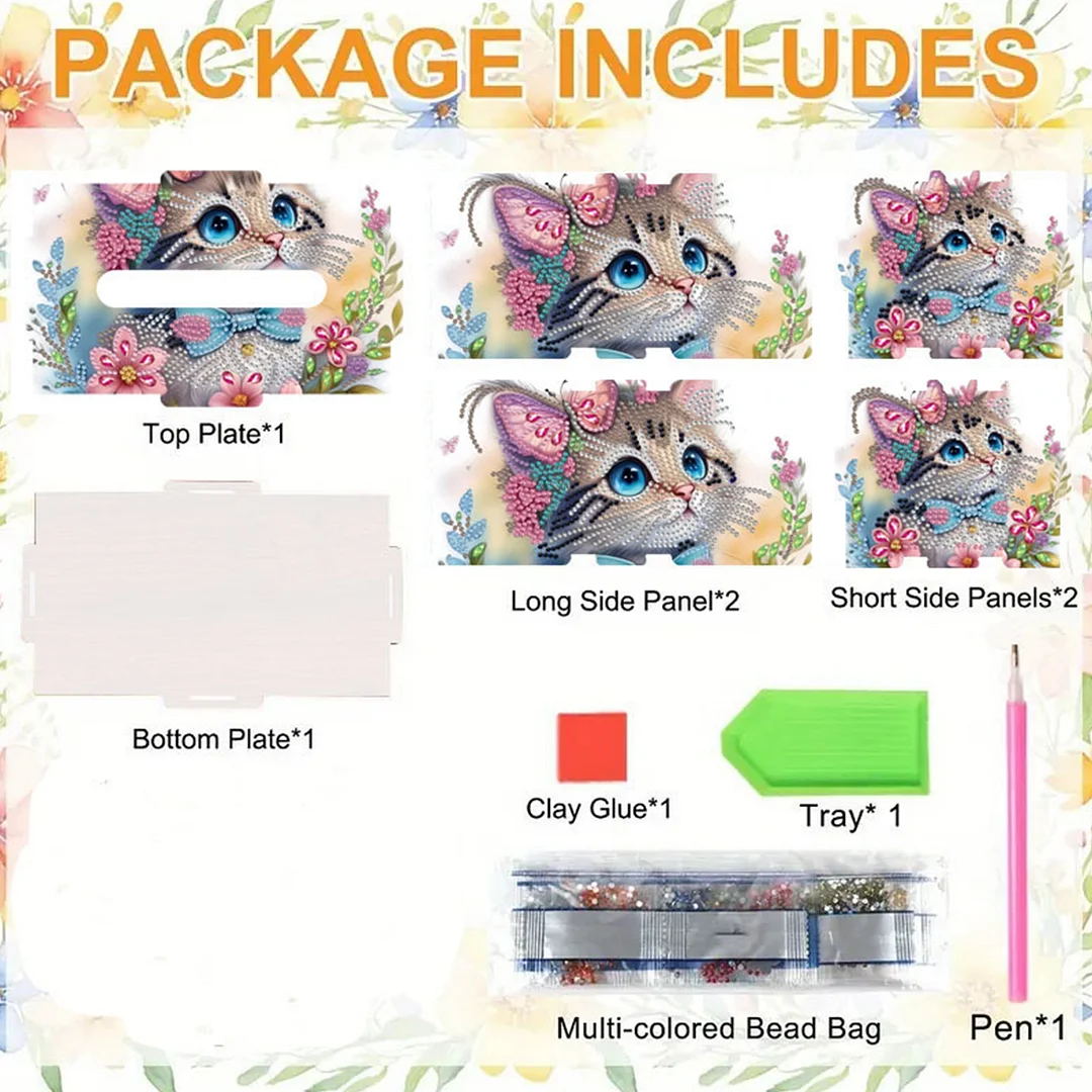 Wooden Diamond Painting Tissue Box for Home and Office Decoration(CZH014)