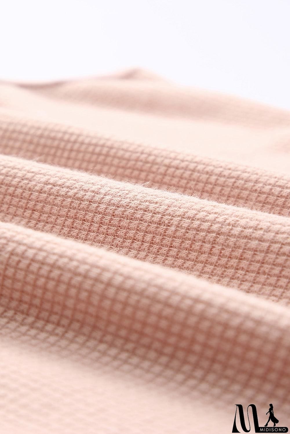 MidiSono - Waffle-Knit Scoop Neck Tank Top